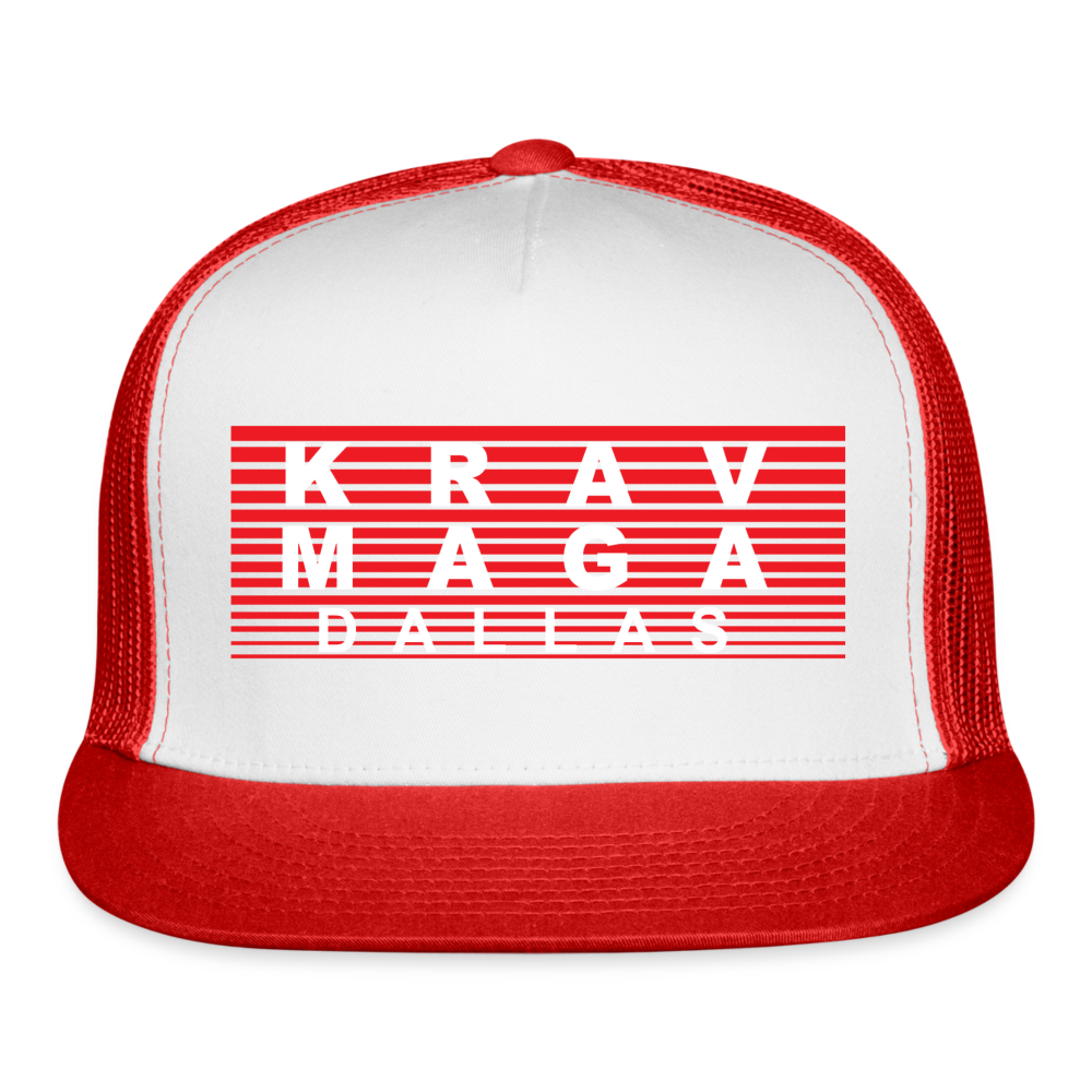 KMD Trucker Hat - white/red