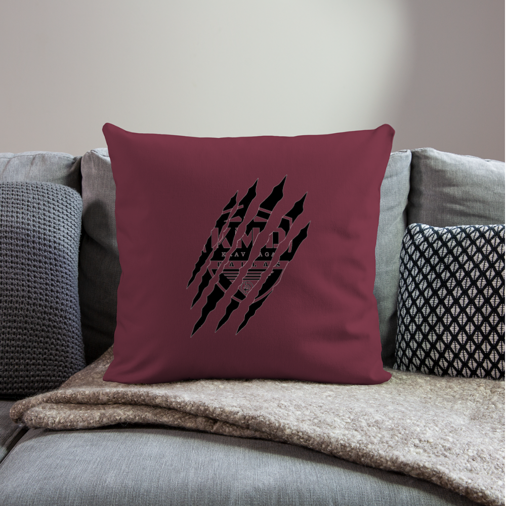 Throw Pillow Cover 18” x 18” - burgundy