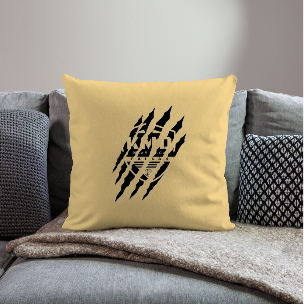 Throw Pillow Cover 18” x 18” - washed yellow