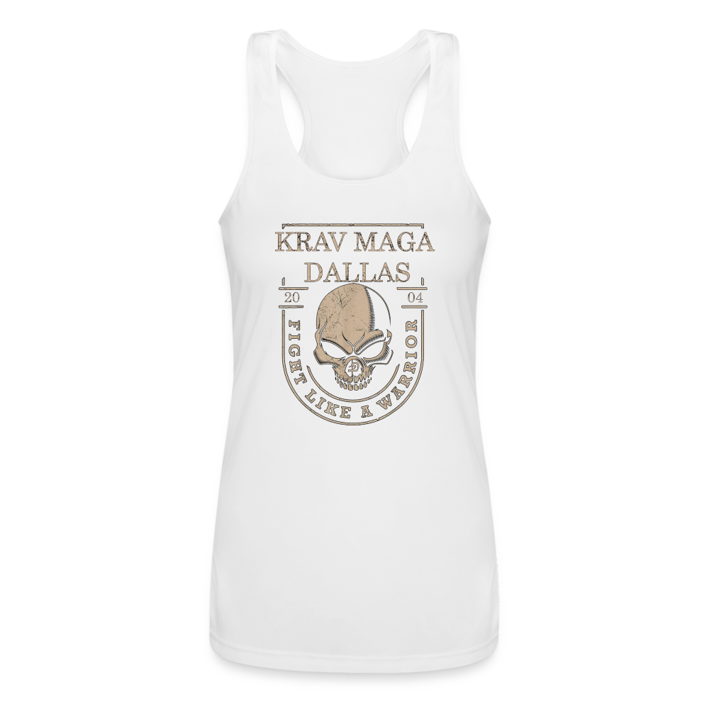 Like a Warrior Racerback Tank Top - white