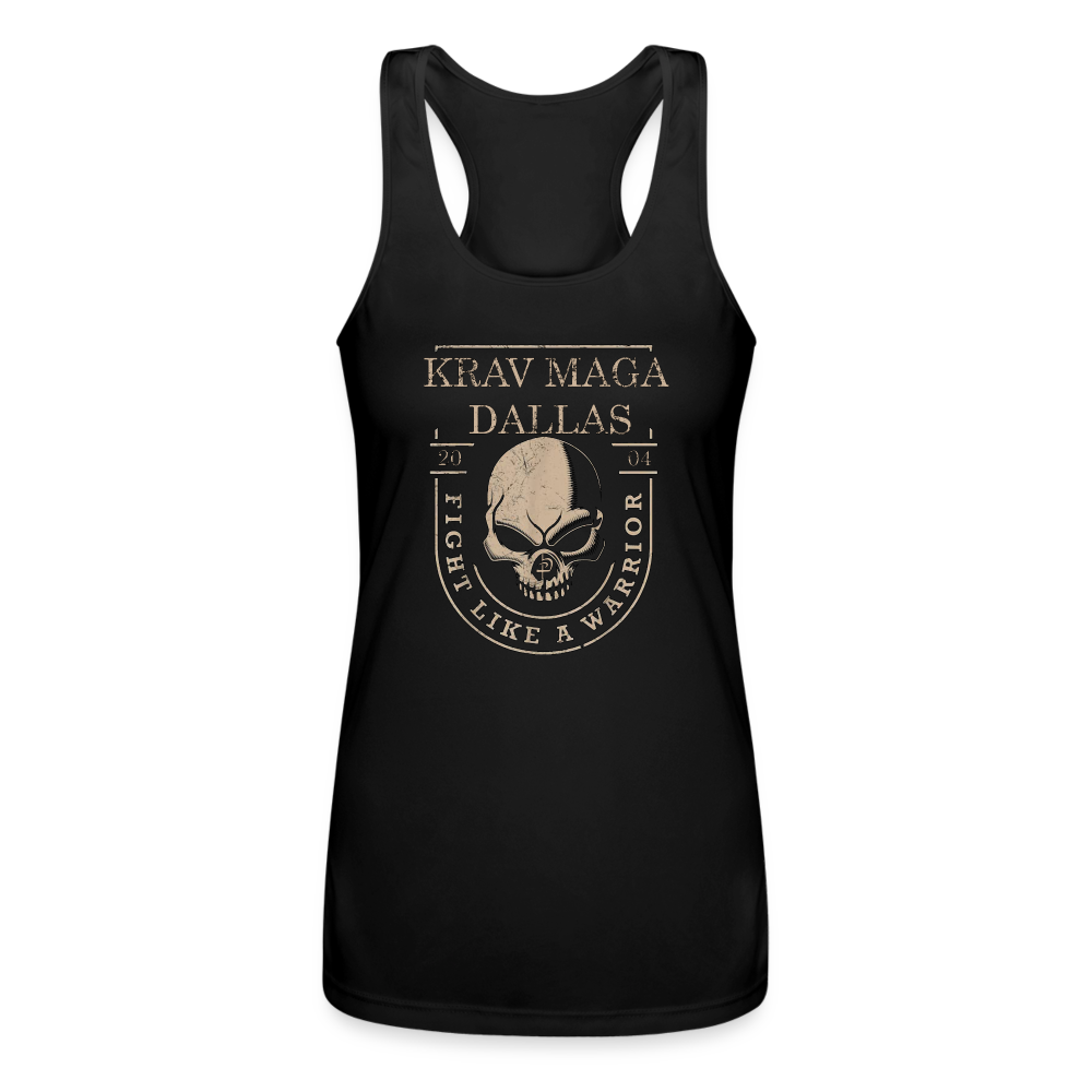 Like a Warrior Racerback Tank Top - black