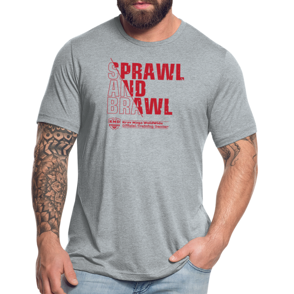 Sprawl And Brawl Tri-Blend T-Shirt - heather grey