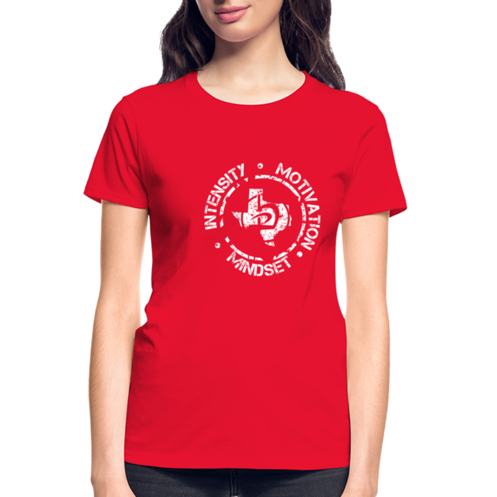 Women's Intensity Motivation Mindset T-Shirt - red