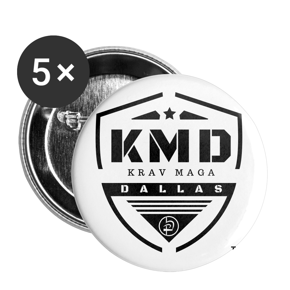 KMD Shield buttons small 1'' (5-pack) - white