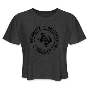 Intensity, Mindset, Motivation Cropped T-Shirt - deep heather