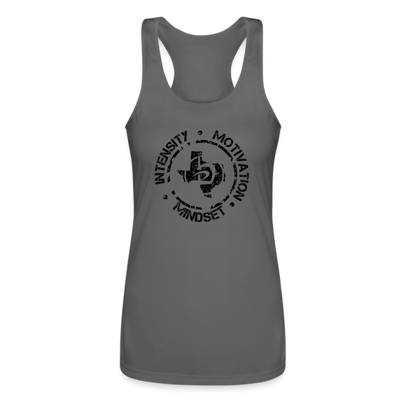 Intensity Mindset Motivation Racerback Tank Top - charcoal