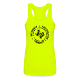 Intensity Mindset Motivation Racerback Tank Top - neon yellow