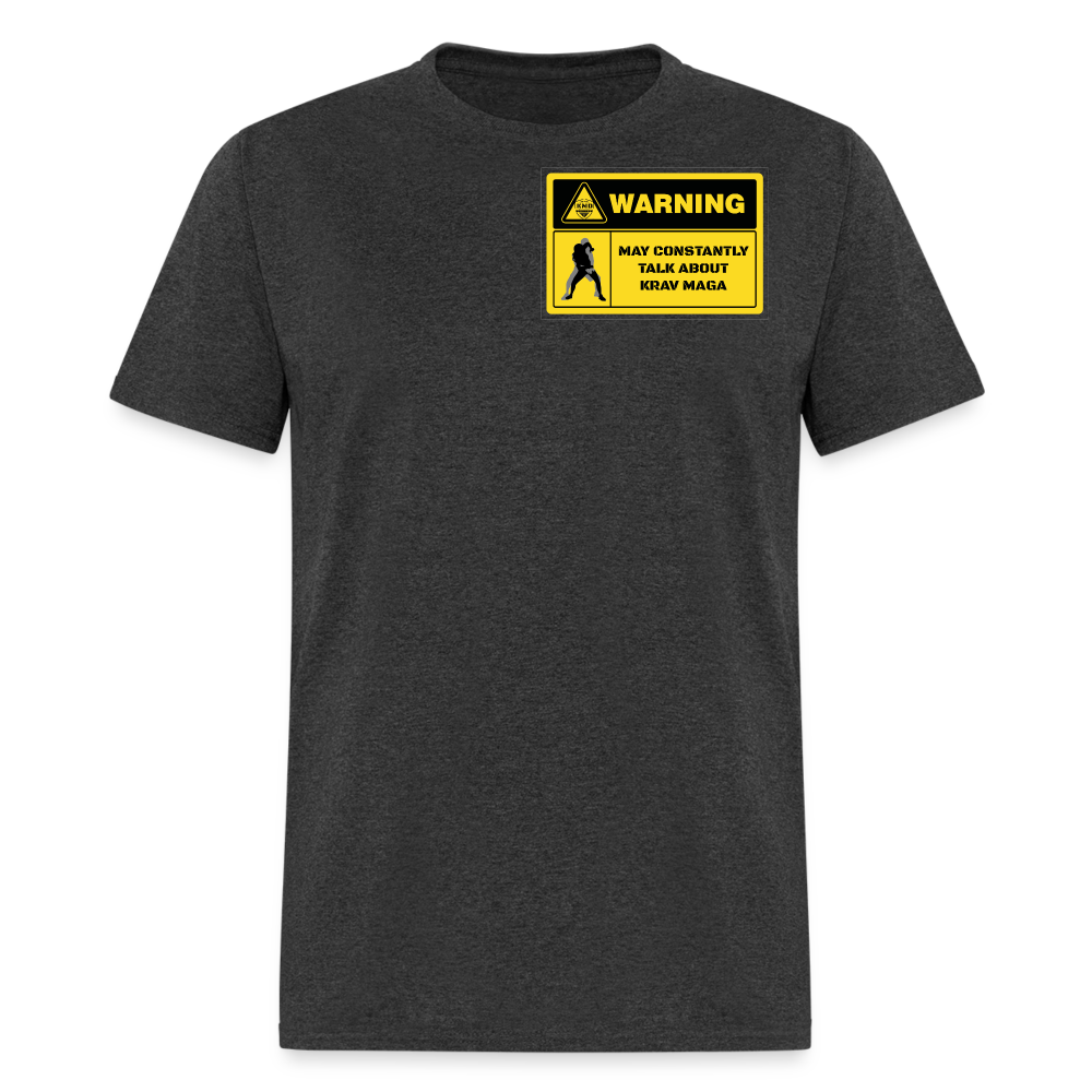 "WARNING" T-Shirt - heather black