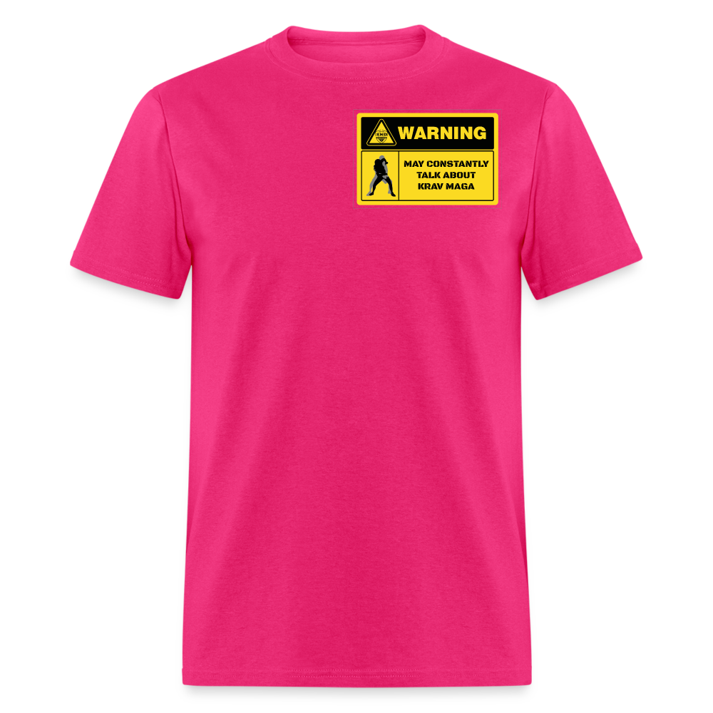 "WARNING" T-Shirt - fuchsia