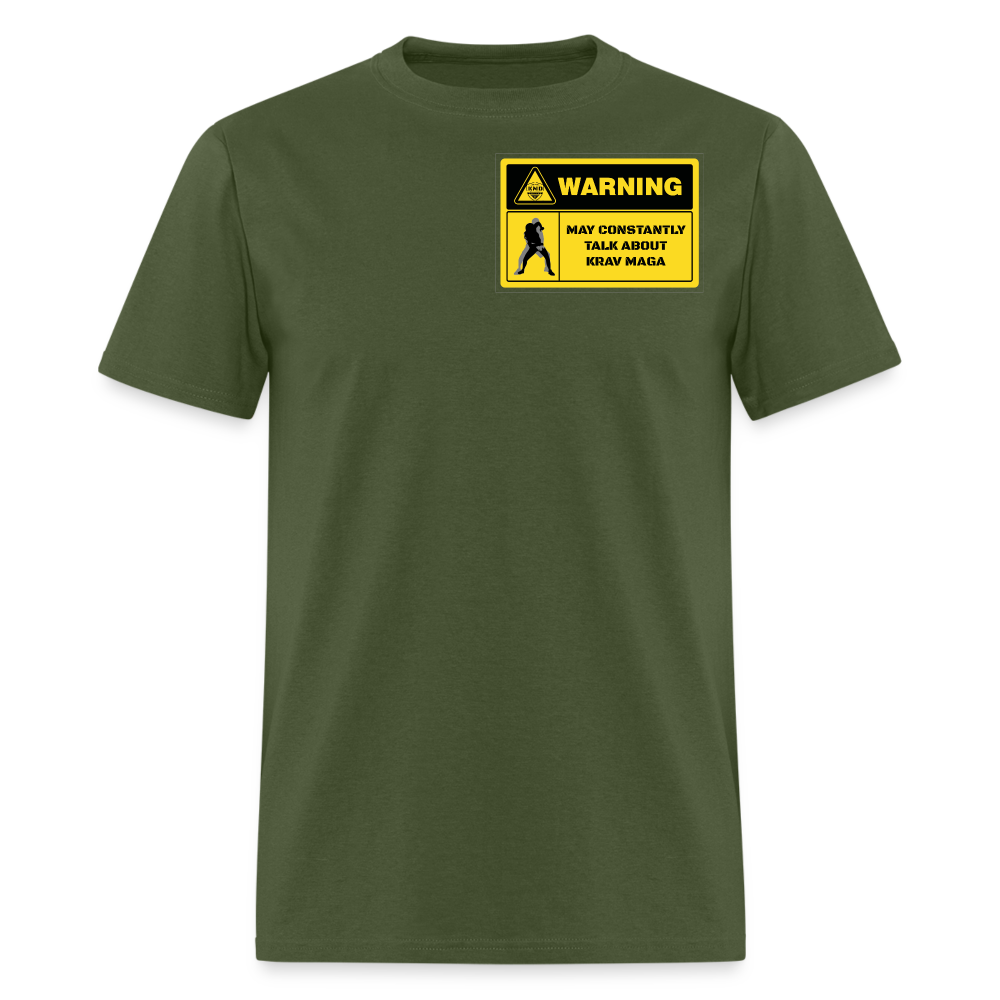 "WARNING" T-Shirt - military green