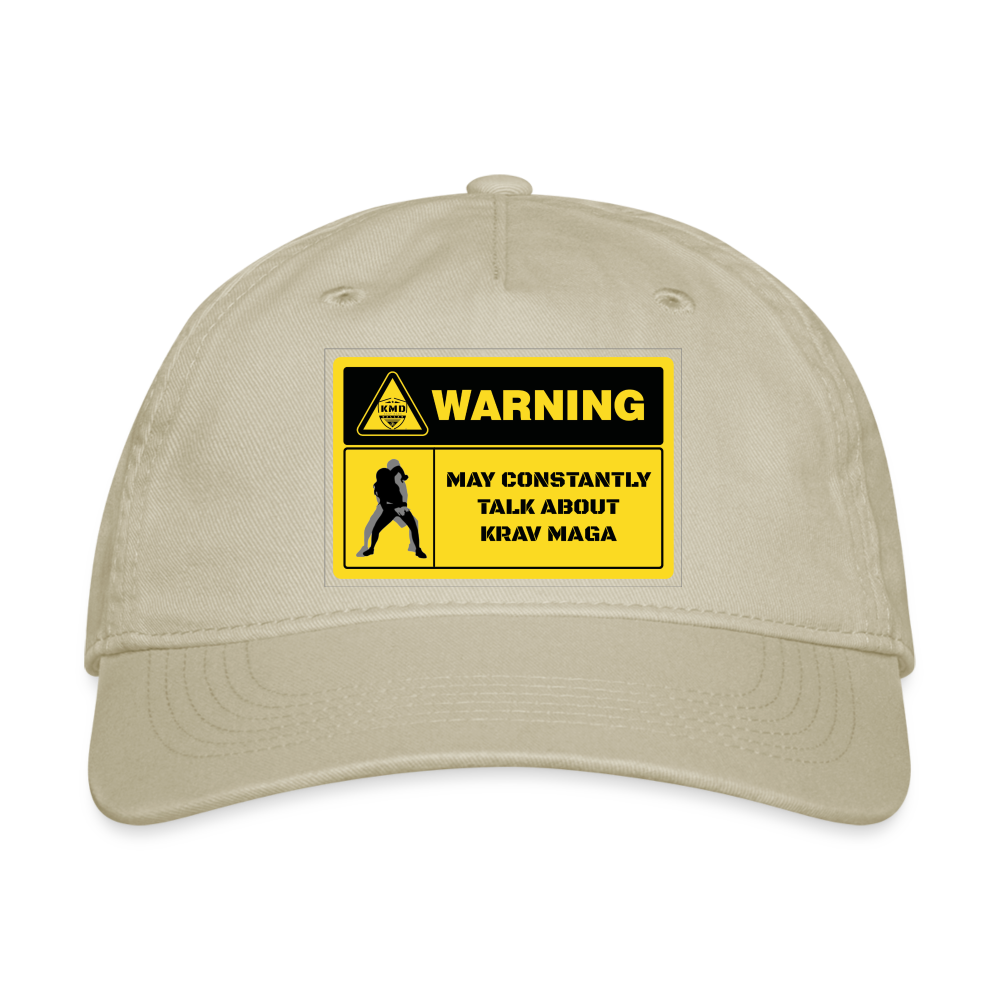 "WARNING" Baseball Cap - khaki