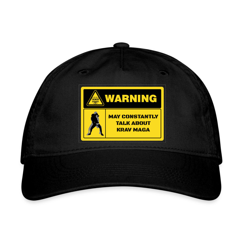 "WARNING" Baseball Cap - black