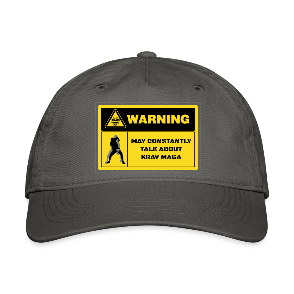 "WARNING" Baseball Cap - charcoal