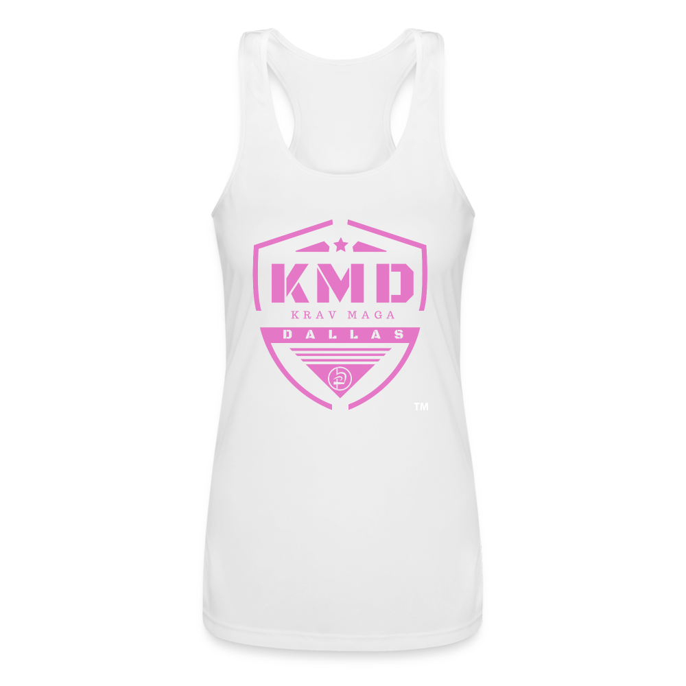 Shield Racerback Tank Top - white