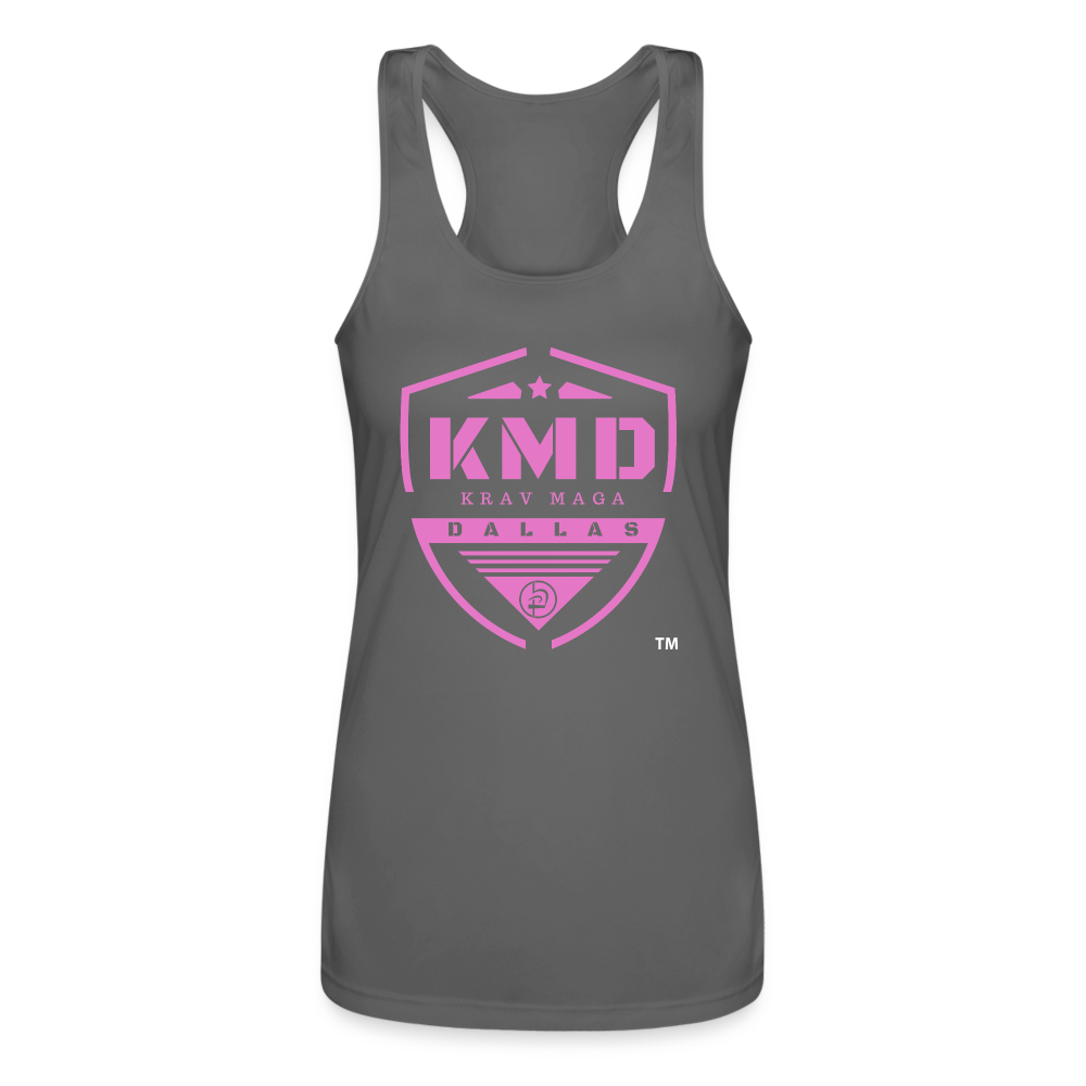 Shield Racerback Tank Top - charcoal