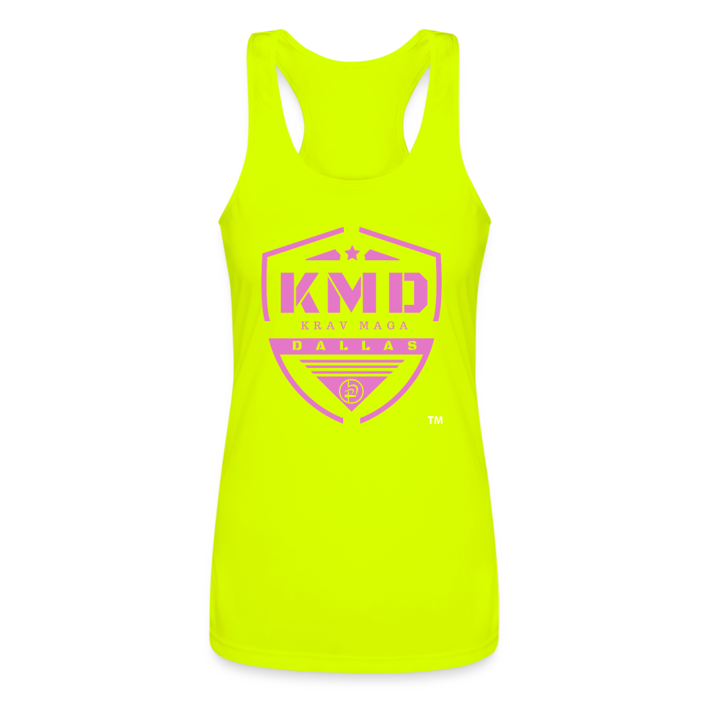 Shield Racerback Tank Top - neon yellow