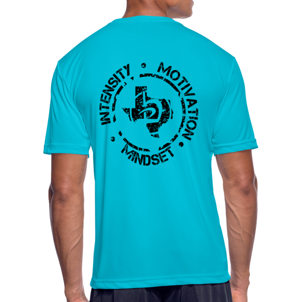 Moisture Wicking Intensity/Motivation/Mindset T-Shirt - turquoise