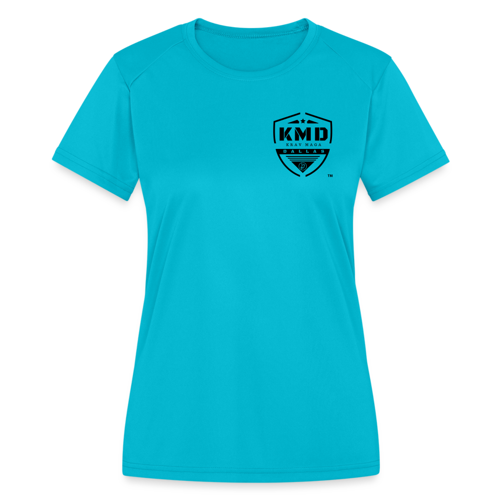 Women's Moisture Wicking Intensity/Motivation/Mindset T-Shirt - turquoise