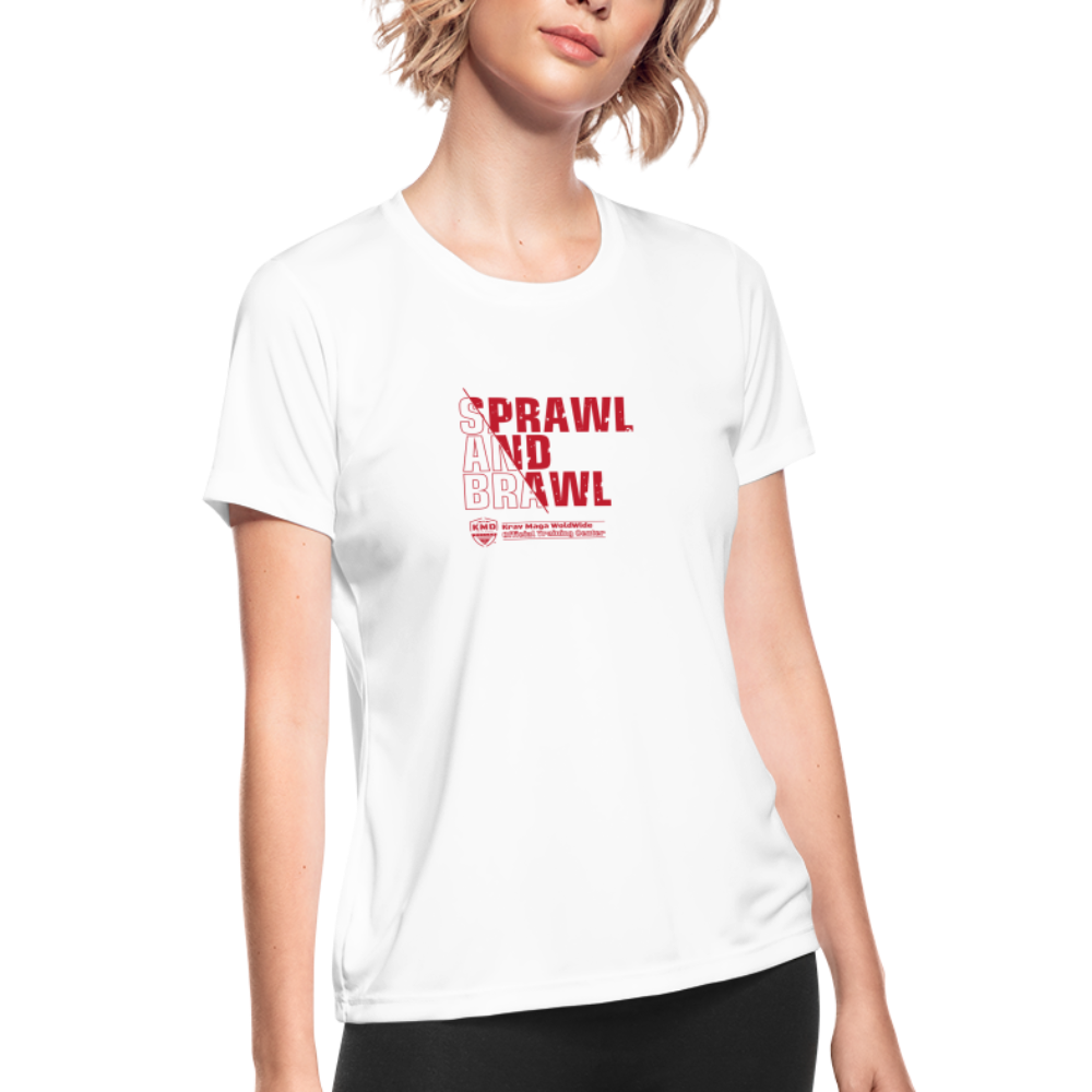 Women's Moisture Wicking Sprawl & Brawl T-Shirt - white