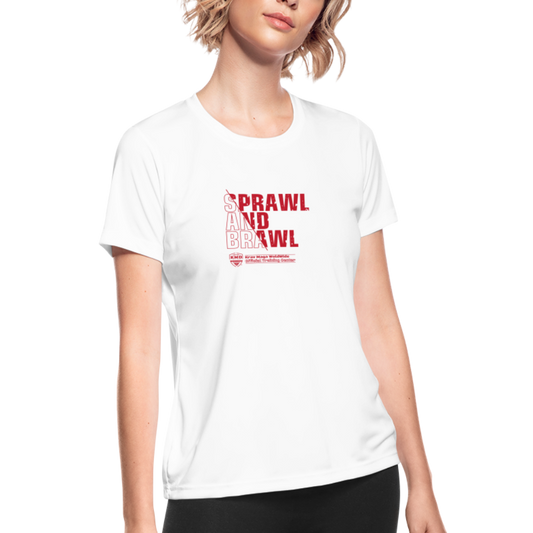 Women's Moisture Wicking Sprawl & Brawl T-Shirt - white