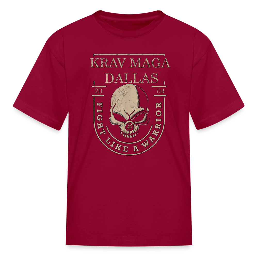 Kids' "Like A Warrior" T-Shirt - dark red