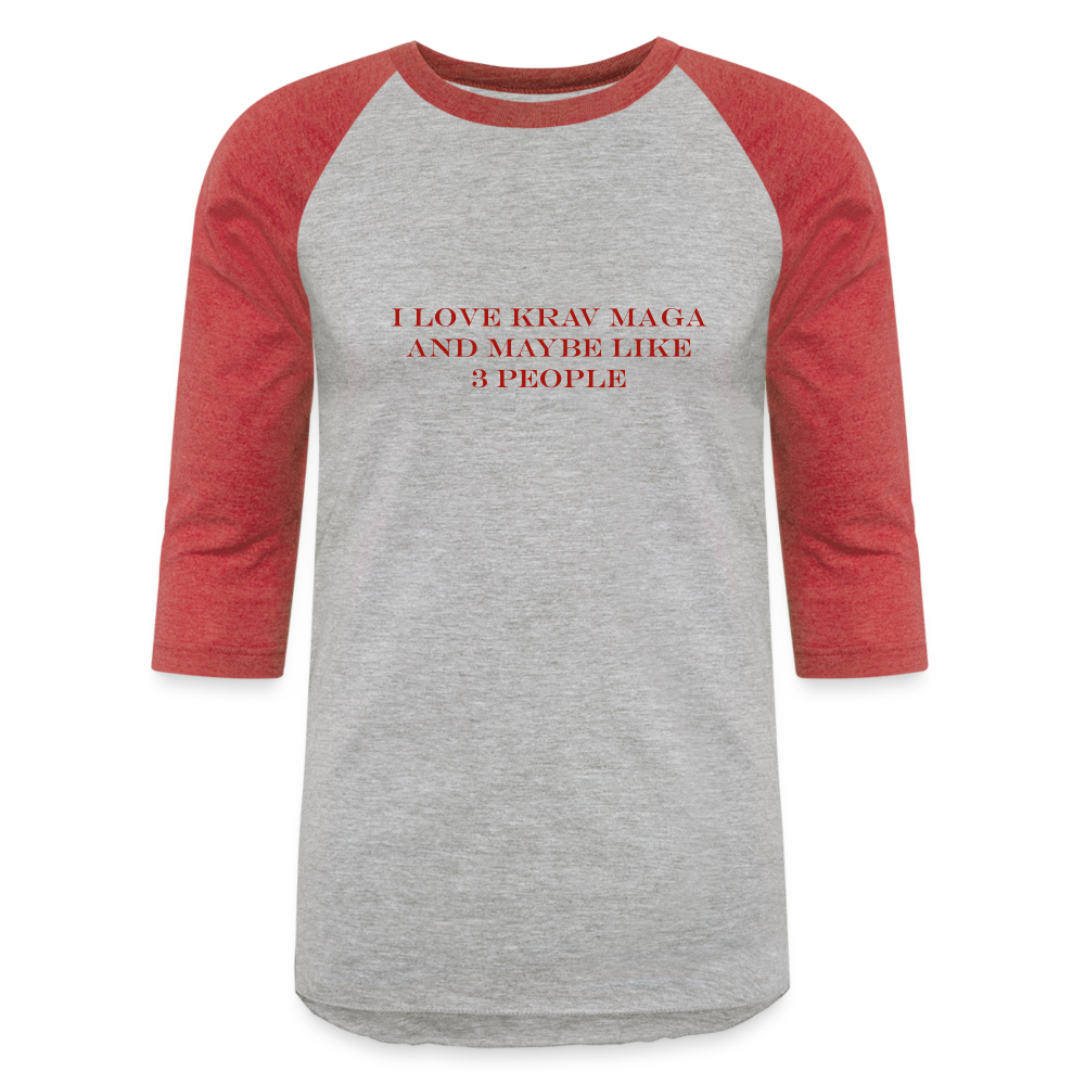 Baseball T-Shirt - heather gray/red