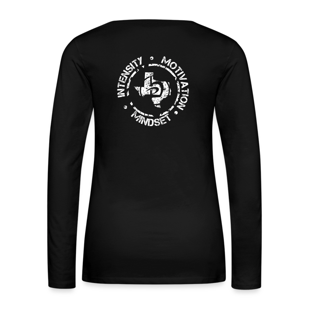 Women's Long Sleeve Intensity Motivation Mindset Shirt - black