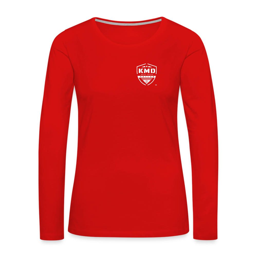 Women's Long Sleeve Intensity Motivation Mindset Shirt - red