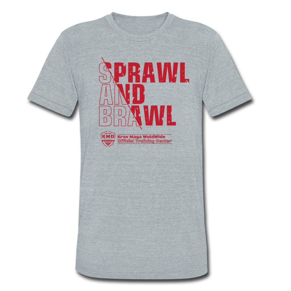 Sprawl And Brawl Tri-Blend T-Shirt - heather grey