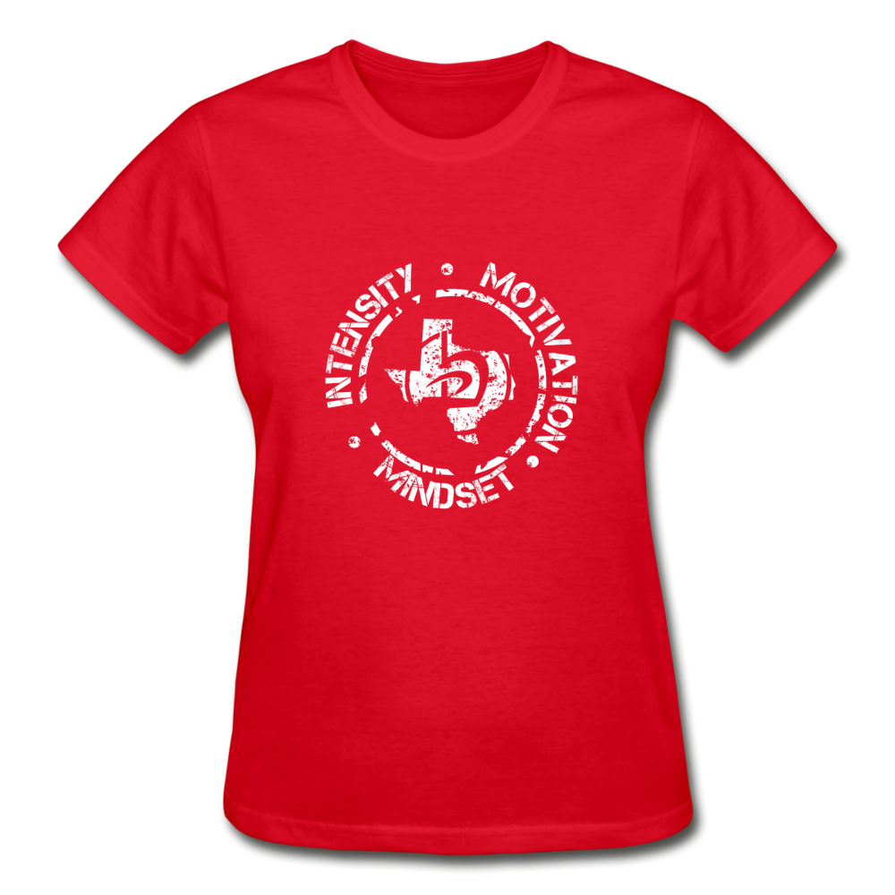 Women's Intensity Motivation Mindset T-Shirt - red