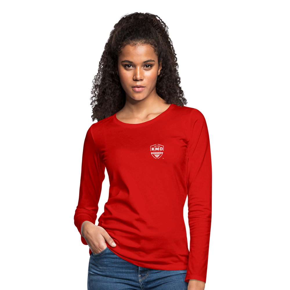 Women's Long Sleeve Intensity Motivation Mindset Shirt - red