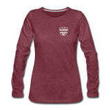 Women's Long Sleeve Intensity Motivation Mindset Shirt - heather burgundy