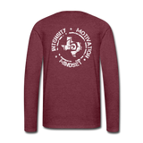 Long Sleeve Intensity Motivation Mindset Shirt - heather burgundy