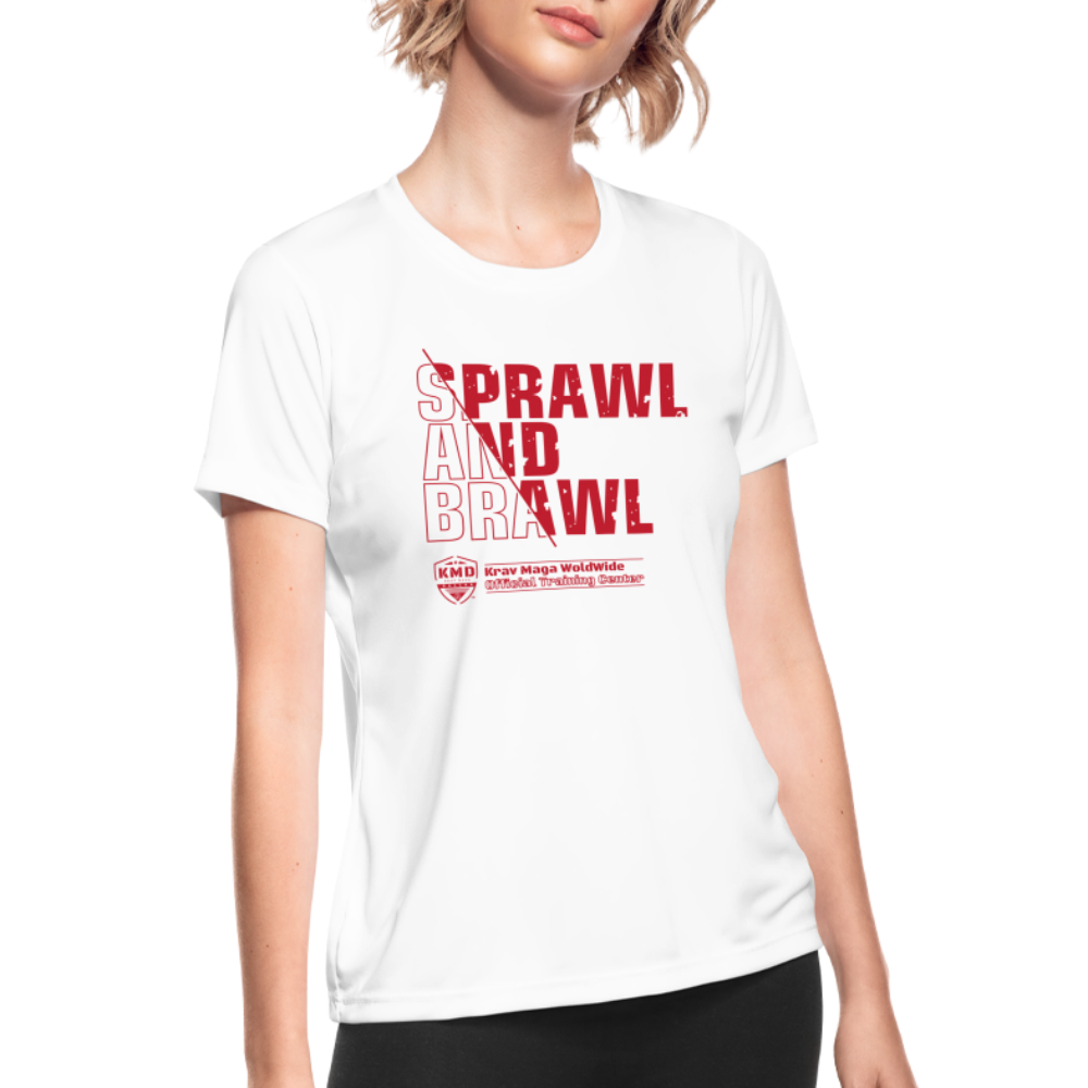 Women's Moisture Wicking Sprawl & Brawl T-Shirt - white
