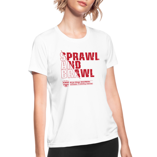 Women's Moisture Wicking Sprawl & Brawl T-Shirt - white