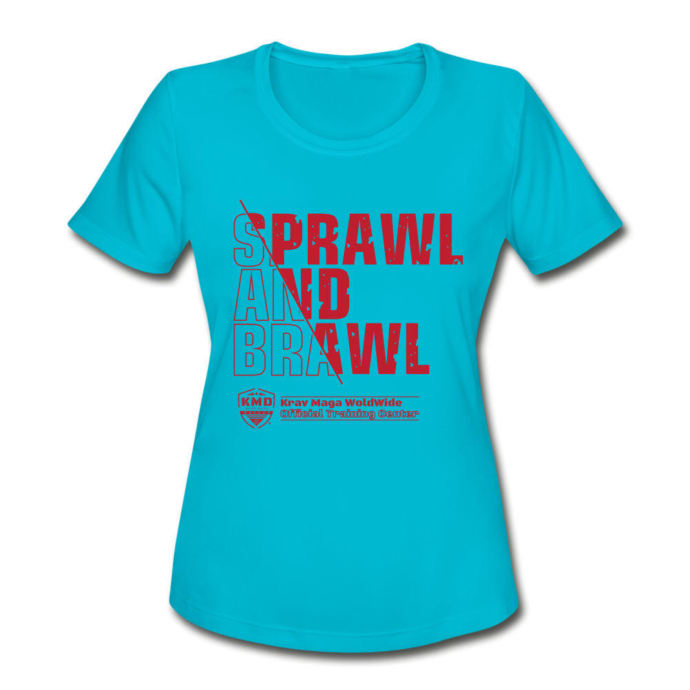 Women's Moisture Wicking Sprawl & Brawl T-Shirt - turquoise
