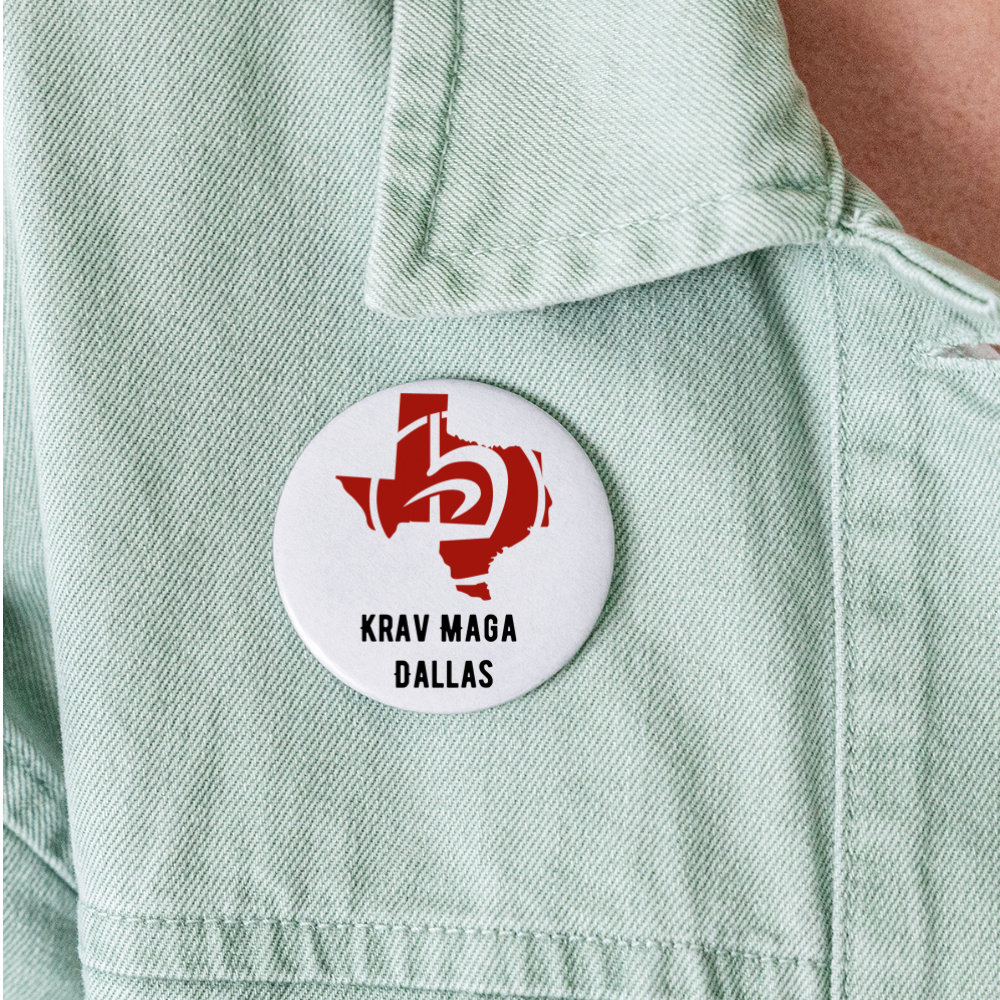 Texas Krav Maga buttons large 2.2'' (5-pack) - white