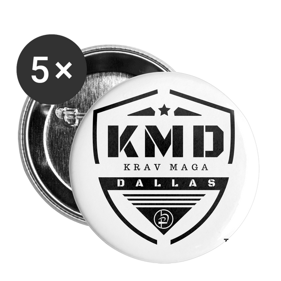 KMD Shield buttons small 1'' (5-pack) - white