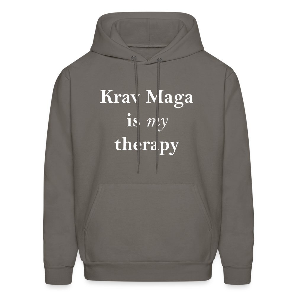 Krav Maga is my Therapy Hoodie - asphalt gray