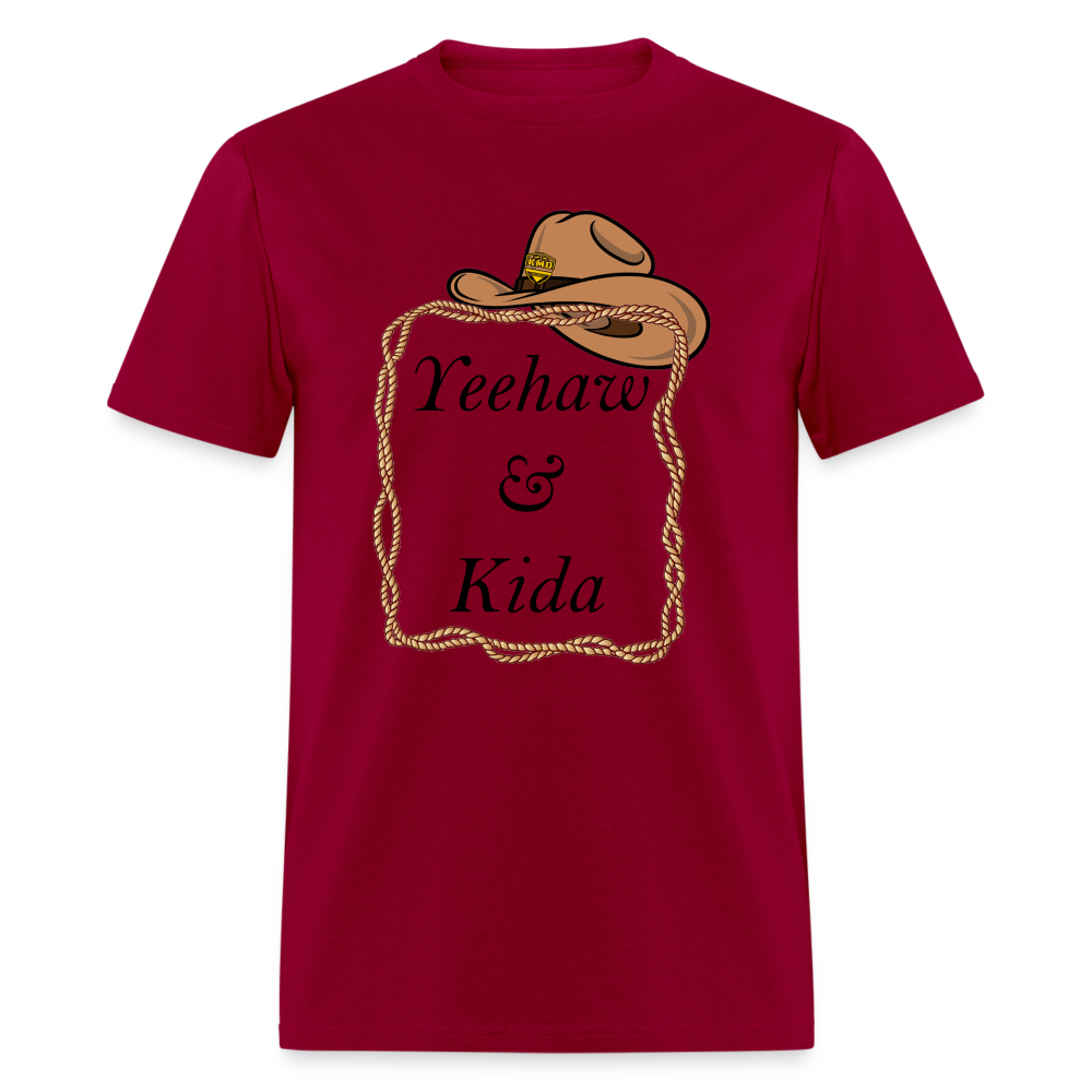 Yeehaw & Kida T-Shirt - dark red