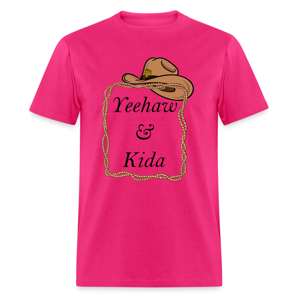 Yeehaw & Kida T-Shirt - fuchsia