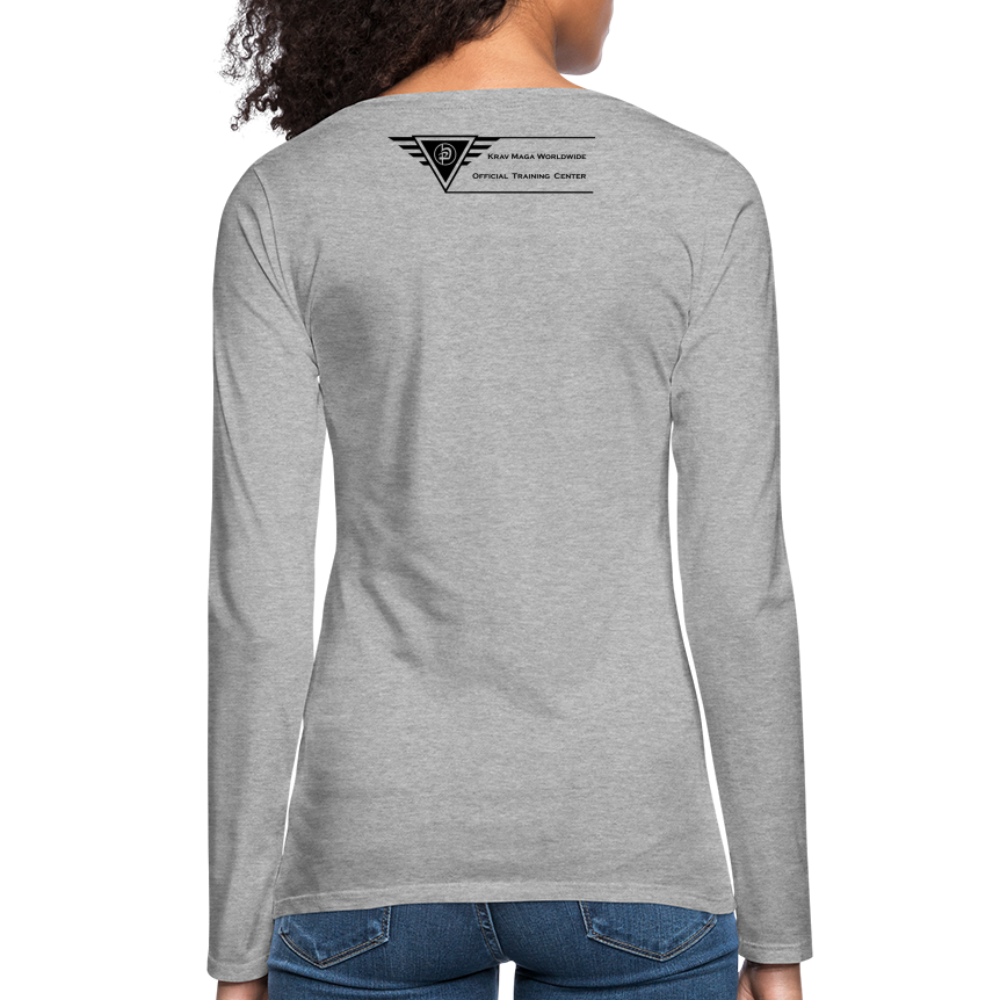 Warrior Woman Long Sleeve T-Shirt - heather gray
