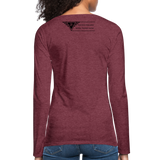 Warrior Woman Long Sleeve T-Shirt - heather burgundy