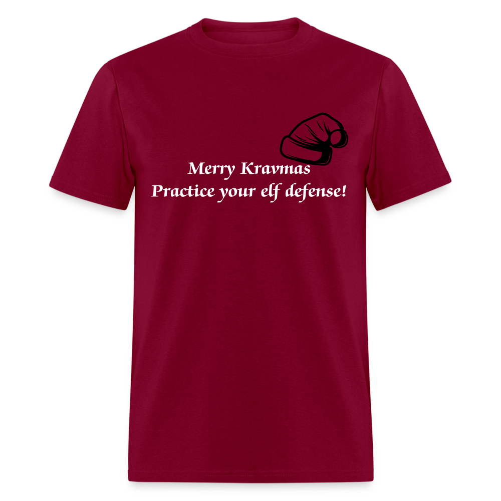 Merry Kravmas T-Shirt - burgundy