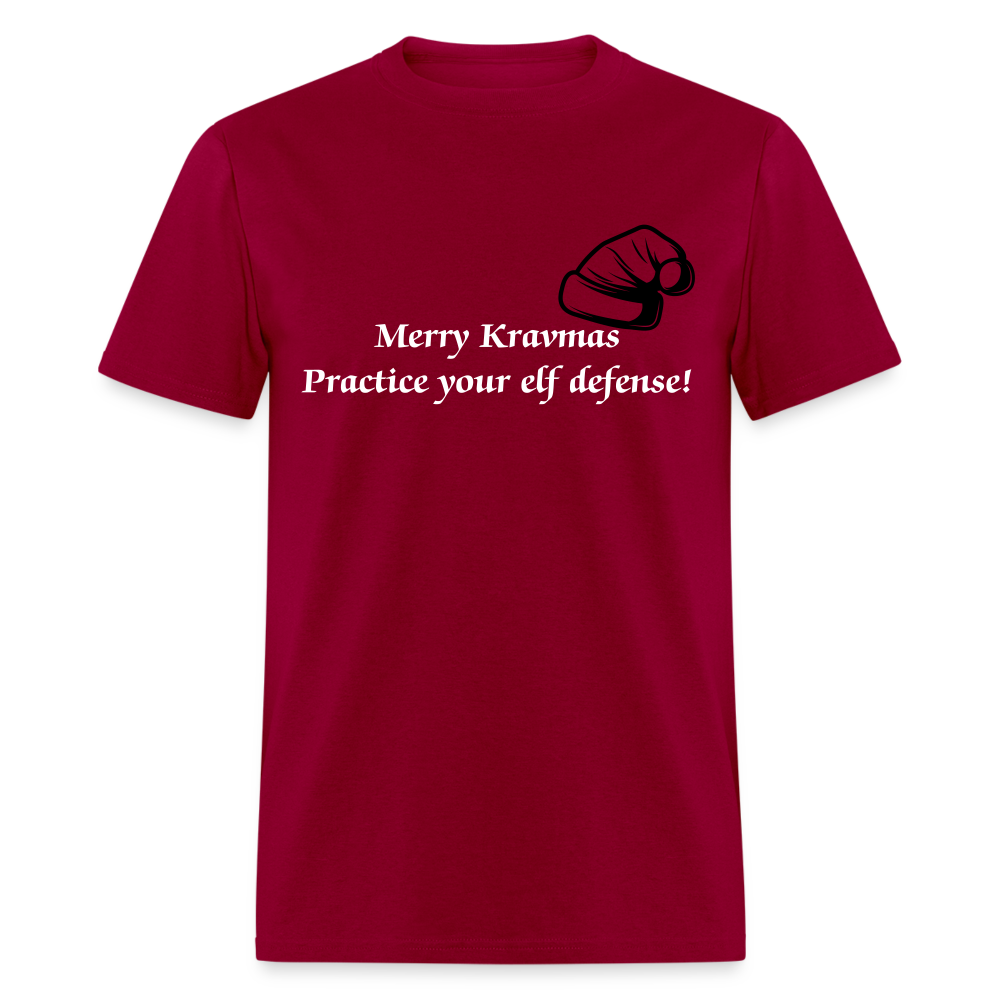 Merry Kravmas T-Shirt - dark red