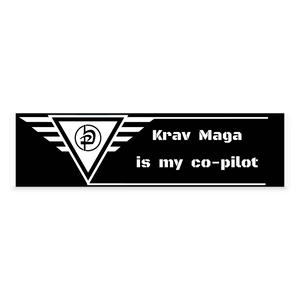 Krav Maga is my co-pilot Bumper Sticker - white matte