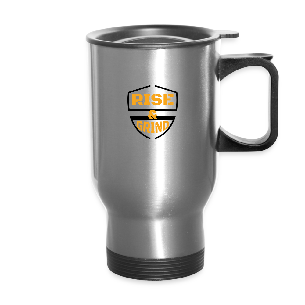Rise and Grind Travel Mug - silver